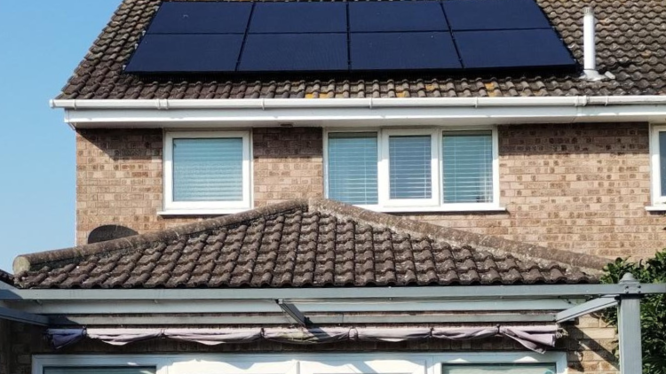 Solar on a home in Great Yarmouth - HUG